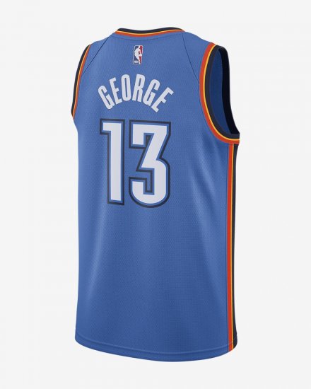 Paul George Icon Edition Swingman Jersey (Oklahoma City Thunder) | Signal Blue / College Navy - Click Image to Close