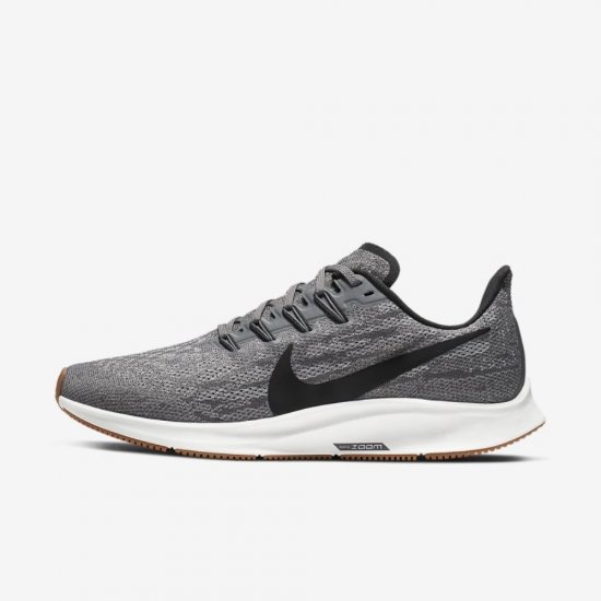 Nike Air Zoom Pegasus 36 | Gunsmoke / White / Gum Light Brown / Oil Grey - Click Image to Close