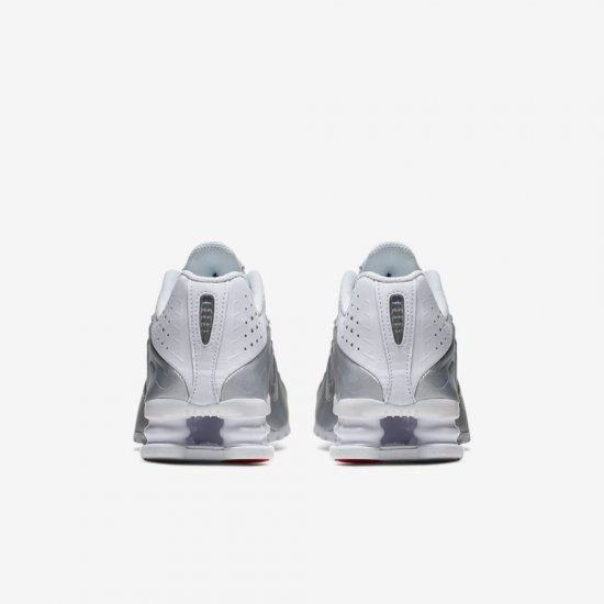 Nike Shox R4 | White / Metallic Silver / Bright Crimson / Metallic Silver - Click Image to Close