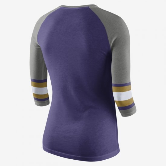Nike Tri-Blend Raglan (NFL Ravens) | New Orchid / Carbon Heather / Carbon Heather - Click Image to Close