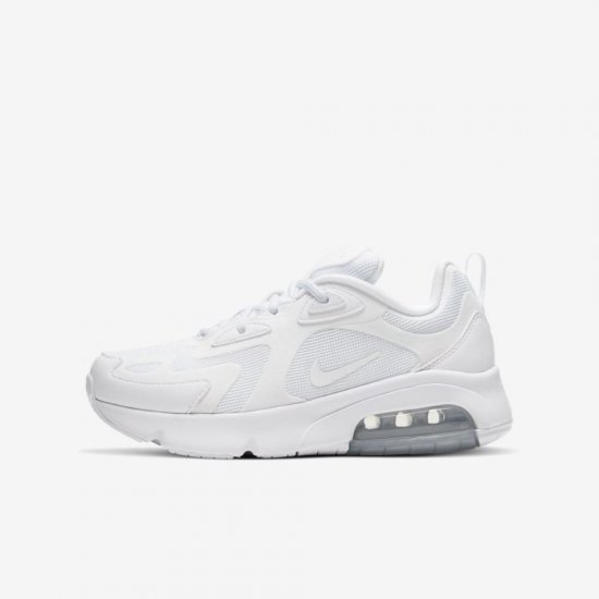 Nike Air Max 200 | White / Metallic Silver / White / White - Click Image to Close