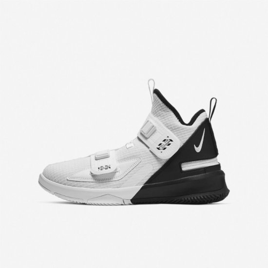 LeBron Soldier 13 FlyEase | White / Black / White - Click Image to Close