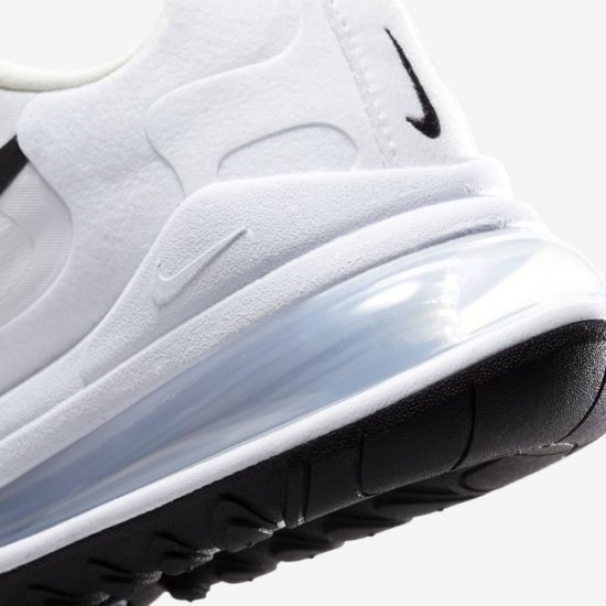 Nike Air Max 270 React | White / Metallic Silver / Black - Click Image to Close