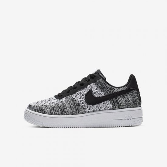 Nike Air Force 1 Flyknit 2.0 | Black / White / White / Pure Platinum - Click Image to Close