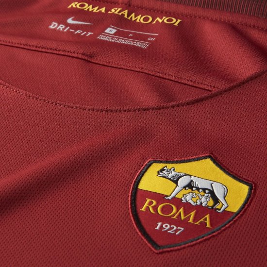 2017/18 A.S. Roma Stadium Home | Team Crimson / University Gold - Click Image to Close