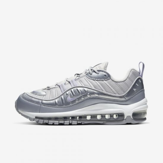 Nike Air Max 98 SE | Vast Grey / Metallic Platinum / Wolf Grey / Purple Agate - Click Image to Close