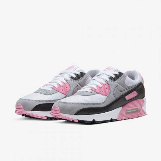 Nike Air Max 90 | White / Rose / Black / Particle Grey - Click Image to Close