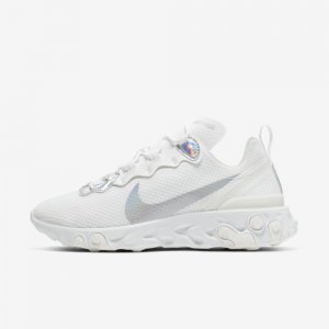 Nike React Element 55 | Summit White / Metallic Silver