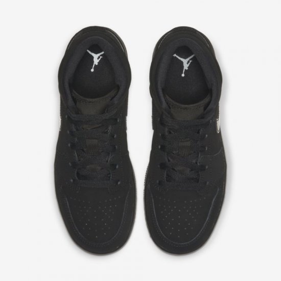 Air Jordan 1 Mid | Black / Black / Black - Click Image to Close