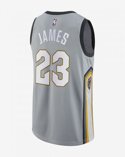 LeBron James City Edition Swingman Jersey (Cleveland Cavaliers) | Flat Silver - Click Image to Close