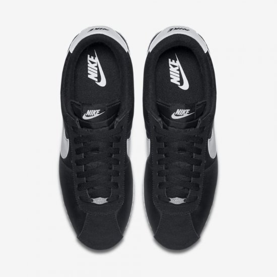 Nike Cortez Basic Nylon | Black / Metallic Silver / White - Click Image to Close