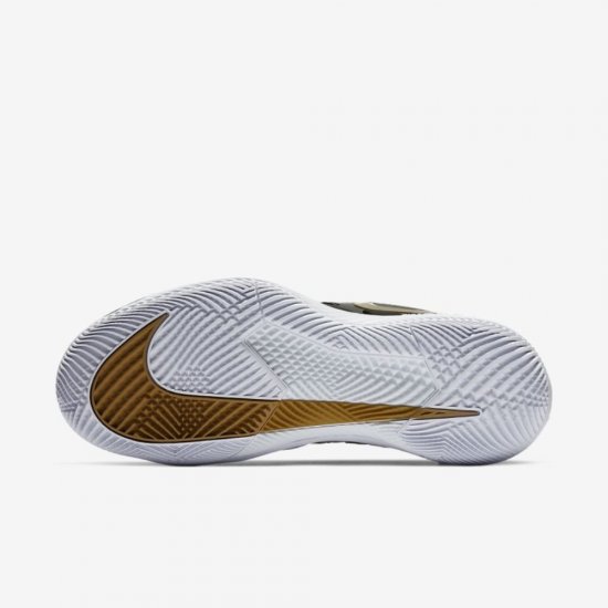NikeCourt Air Zoom Vapor X | Black / White / Metallic Gold - Click Image to Close
