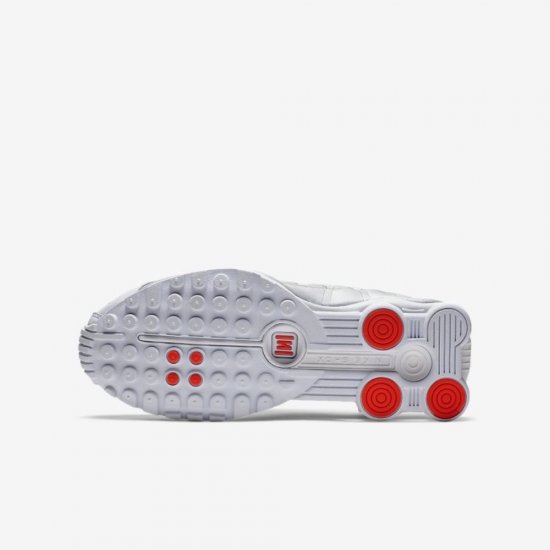 Nike Shox R4 | White / Metallic Silver / Bright Crimson / Metallic Silver - Click Image to Close