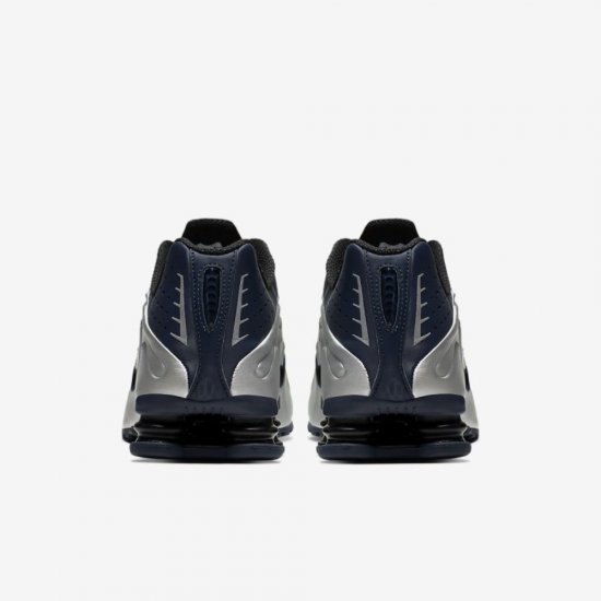 Nike Shox R4 | Midnight Navy / Metallic Silver / Black - Click Image to Close