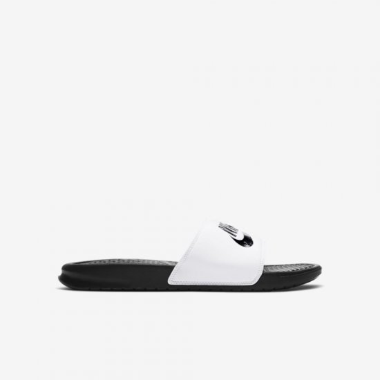 Nike Benassi | White / Black / Black - Click Image to Close