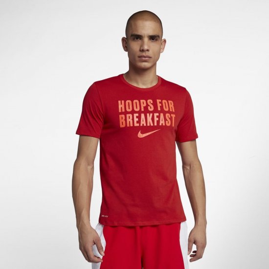 Nike Dri-FIT "Hoops For Breakfast" | University Red / Hot Punch - Click Image to Close