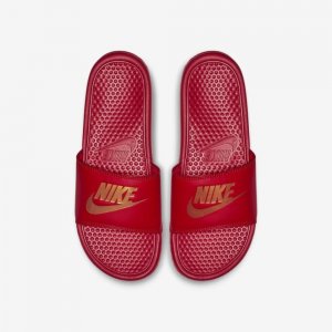 Nike Benassi | University Red / Metallic Gold