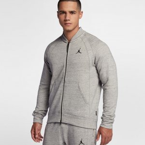 Jordan Lifestyle Fleece Bomber | Dark Grey Heather / Black
