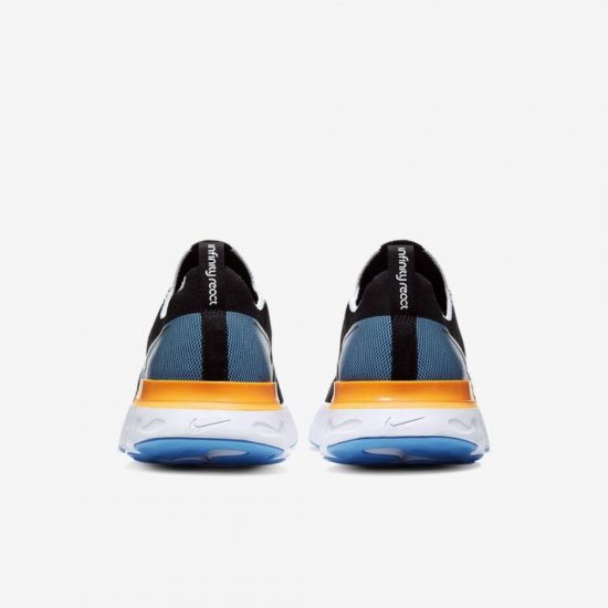 Nike React Infinity Run Flyknit | Black / Laser Orange / White / University Blue - Click Image to Close