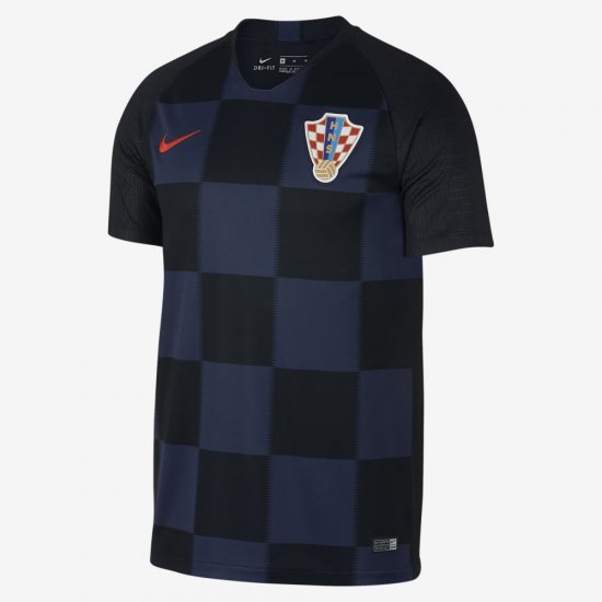 2018 Croatia Stadium Away | Black / Midnight Navy / Challenge Red - Click Image to Close