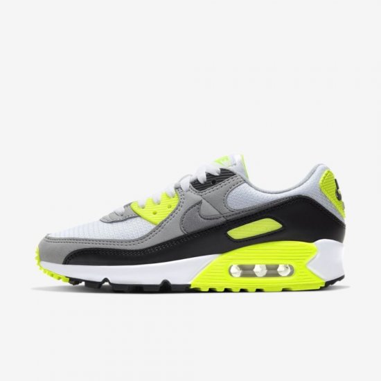 Nike Air Max 90 | White / Volt / Black / Particle Grey - Click Image to Close