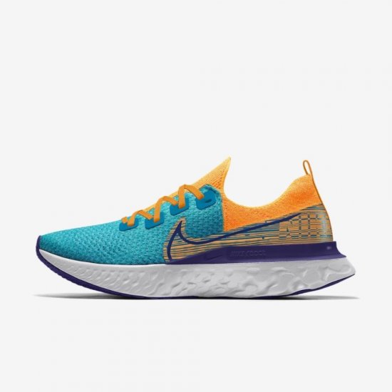 Nike React Infinity Run Flyknit By You | Blue Orbit / Laser Orange - Click Image to Close