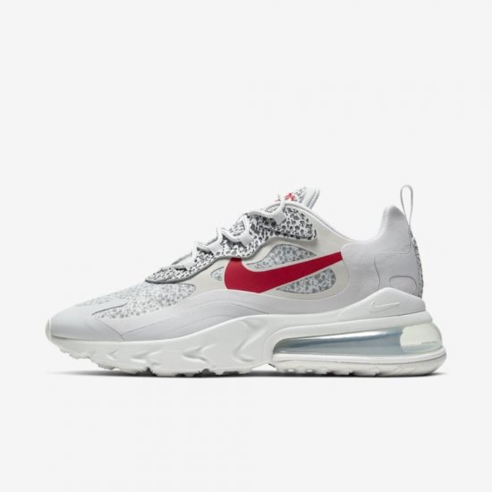 Nike Air Max 270 React | Neutral Grey / Light Graphite / Platinum Tint / University Red - Click Image to Close