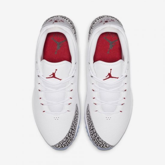 Jordan ADG | White / White / Cement Grey / Fire Red - Click Image to Close