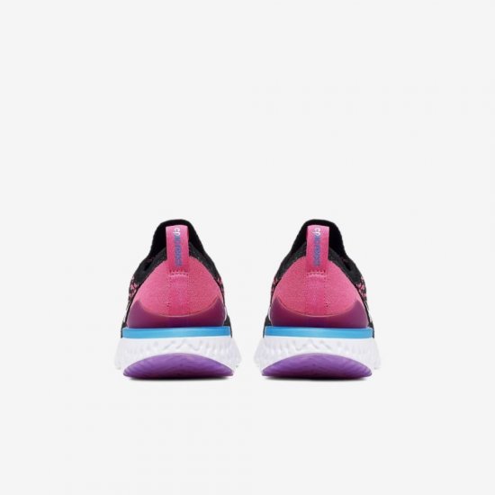 Nike Epic React Flyknit 2 | Black / Pink Blast / Vivid Purple / White - Click Image to Close