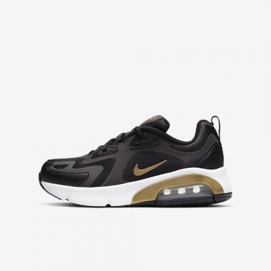 Nike Air Max 200 | Black / Anthracite / White / Metallic Gold - Click Image to Close