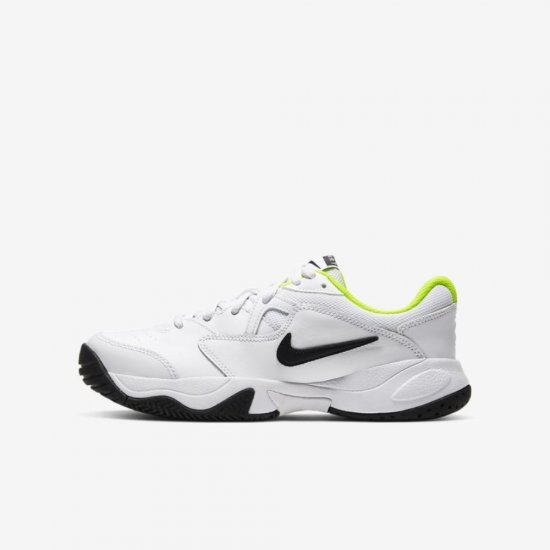 NikeCourt Jr. Lite 2 | White / Volt / Black - Click Image to Close