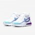 Nike Air Max 270 React | White / Aurora / Vivid Purple / Light Blue
