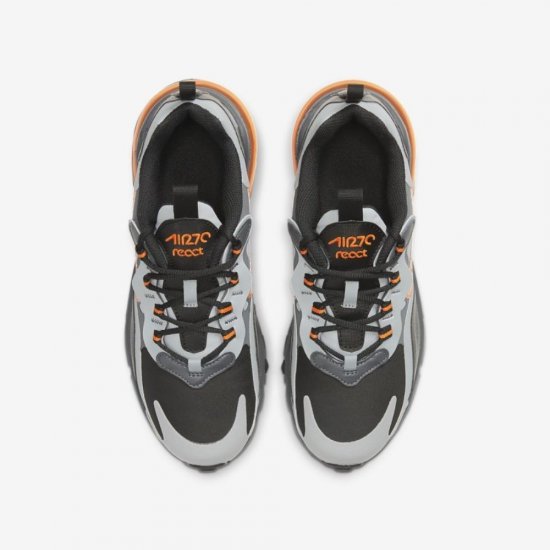 Nike Air Max 270 React Winter | Black / Wolf Grey / Dark Grey / Total Orange - Click Image to Close