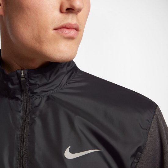Nike Shield Full-Zip | Black / Black Heather / Black - Click Image to Close