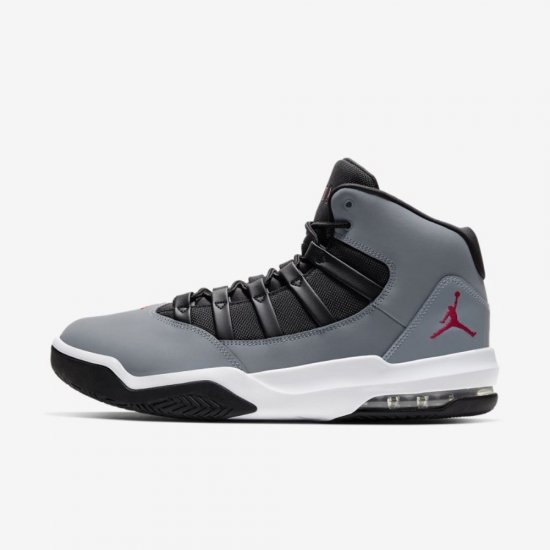 Jordan Max Aura | Cool Grey / Black / White / Gym Red - Click Image to Close