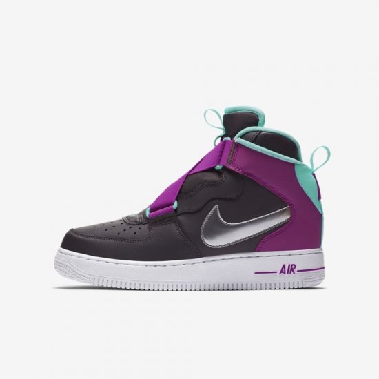 Nike Air Force 1 Highness | Thunder Grey / Hyper Violet / Aurora / Metallic Silver - Click Image to Close