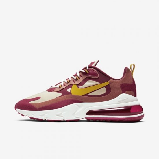 Nike Air Max 270 React | Noble Red / Team Gold / Dusty Peach / Dark Sulphur - Click Image to Close