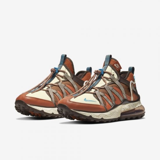 Nike Air Max 270 Bowfin | Dark Russet / Baroque Brown / Muslin / Light Current Blue - Click Image to Close