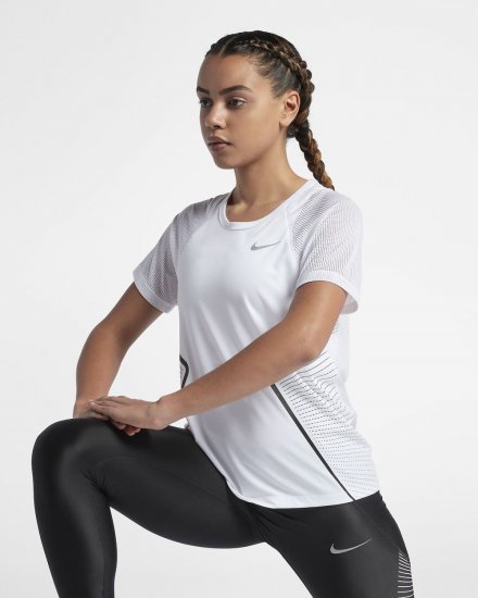 Nike Dri-FIT Miler | White / Black - Click Image to Close