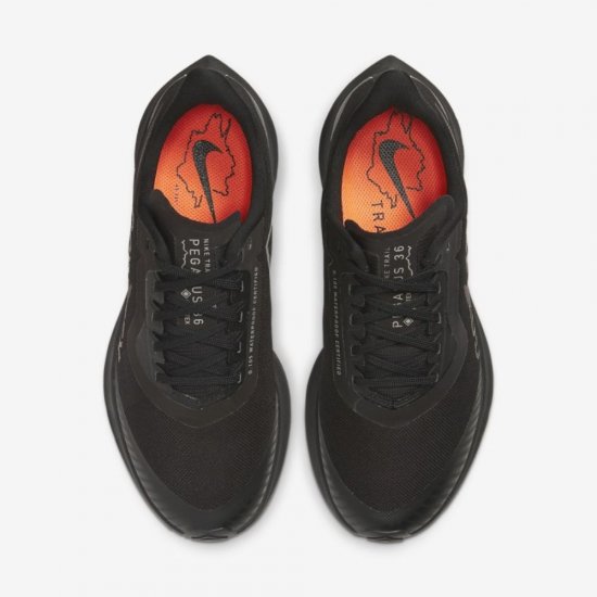 Nike Zoom Pegasus 36 Trail GORE-TEX | Black / Total Orange / Thunder Grey - Click Image to Close