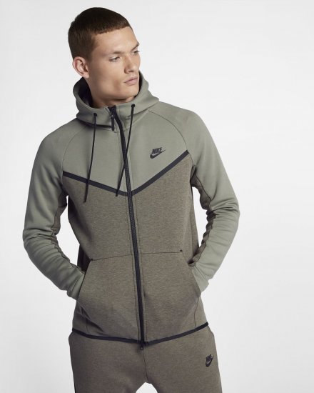 Nike Sportswear Tech Fleece Windrunner | Dark Stucco / Dark Stucco / Heather / Black - Click Image to Close