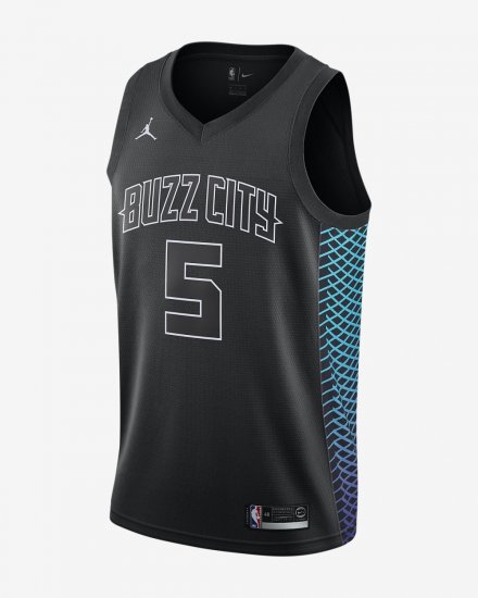 Nicolas Batum City Edition Swingman Jersey (Charlotte Hornets) | Black - Click Image to Close