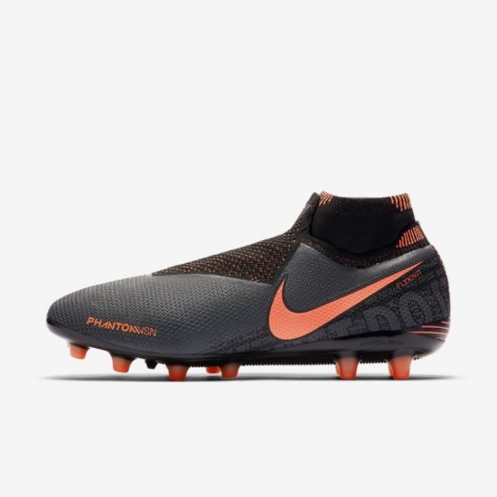 Nike Phantom Vision Elite Dynamic Fit AG-PRO | Dark Grey / Black / Bright Mango - Click Image to Close