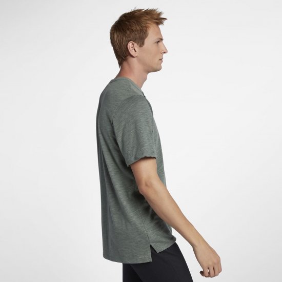 Hurley Dri-FIT Lagos Henley | Clay Green / Black - Click Image to Close
