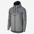 Paris Saint-Germain Tech Fleece Windrunner | Carbon Heather / Rush Red