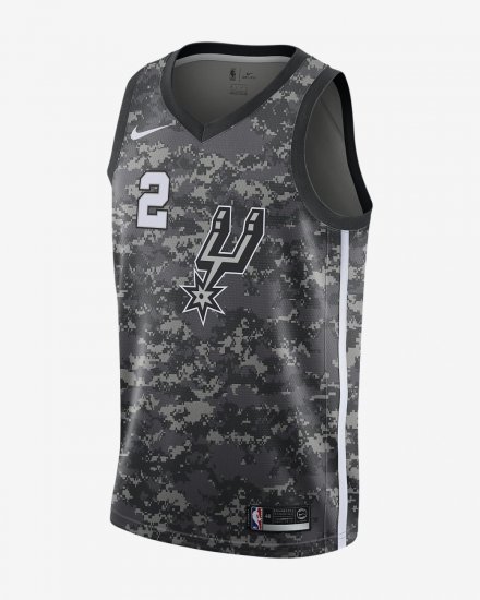 Kawhi Leonard City Edition Swingman Jersey (San Antonio Spurs) | Black - Click Image to Close