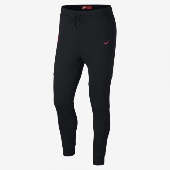 Portugal Tech Fleece | Black / Gym Red - Click Image to Close