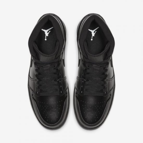 Air Jordan 1 Mid | Black / Black / Black - Click Image to Close