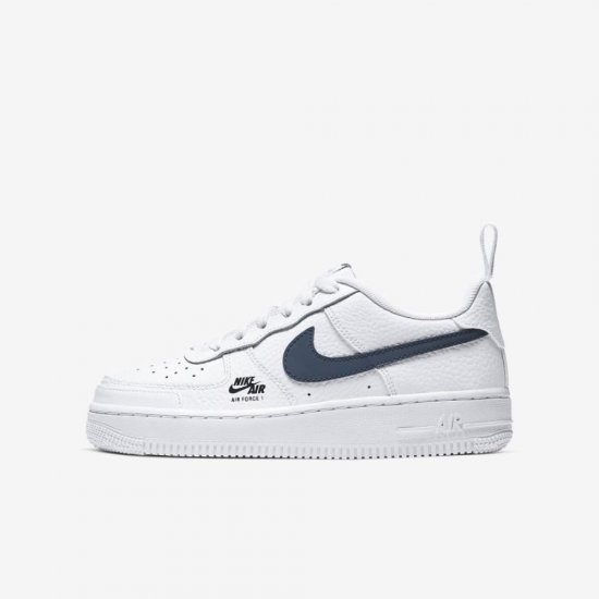 Nike Air Force 1 | White / Light Smoke Grey / Obsidian - Click Image to Close