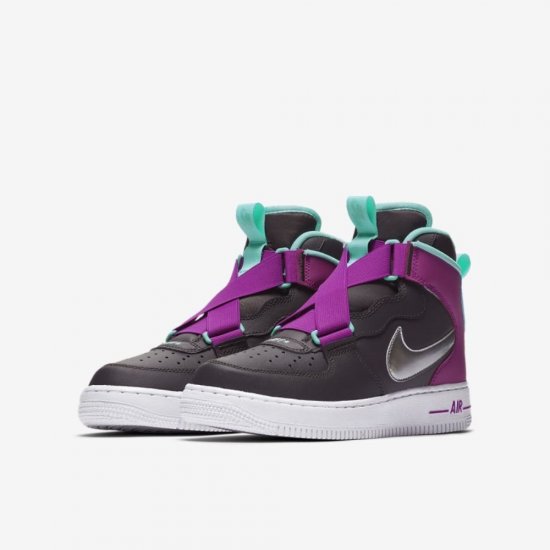 Nike Air Force 1 Highness | Thunder Grey / Hyper Violet / Aurora / Metallic Silver - Click Image to Close